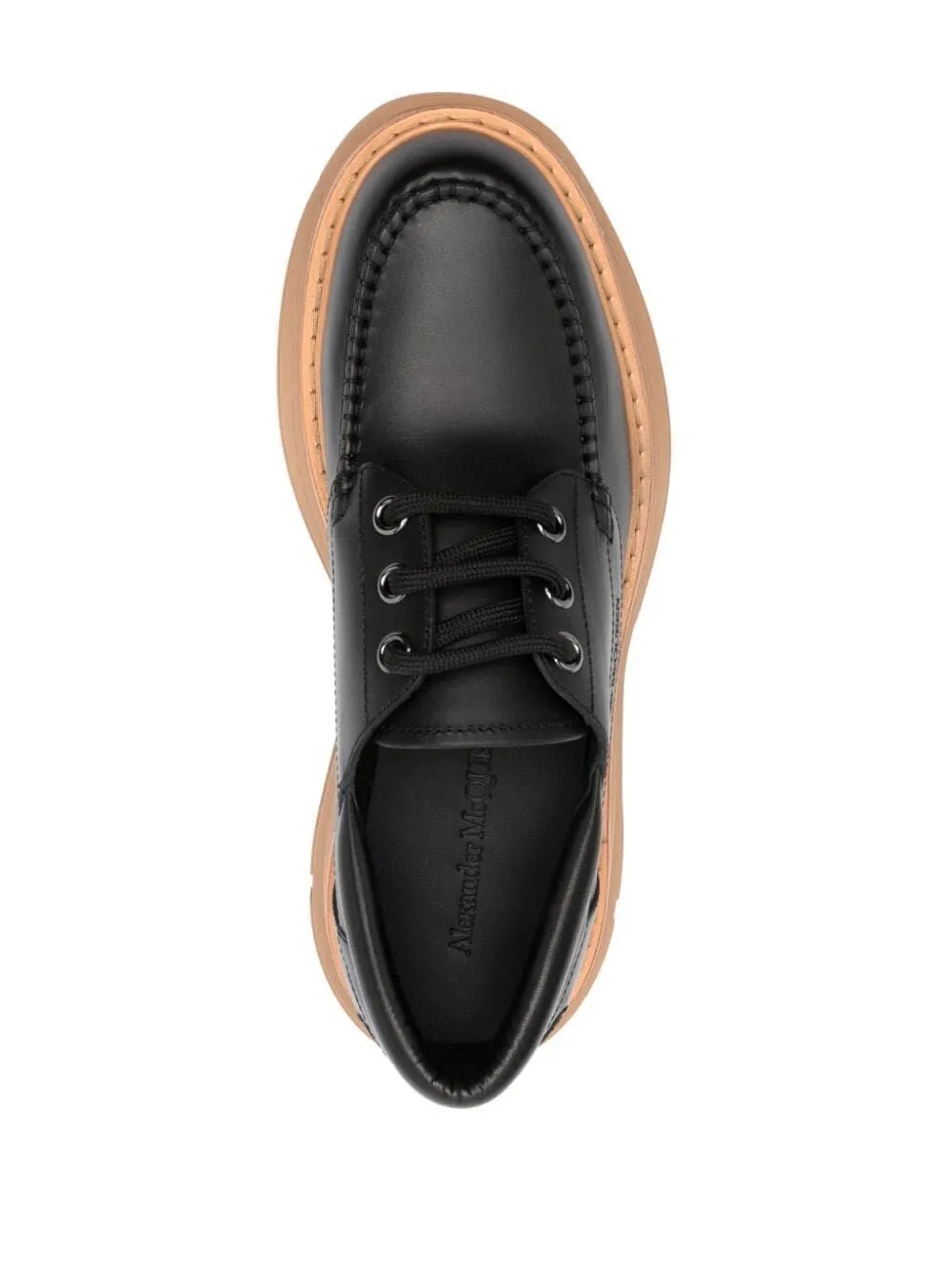 ALEXANDER MCQUEEN Lace Up Leather Moccasins for Men