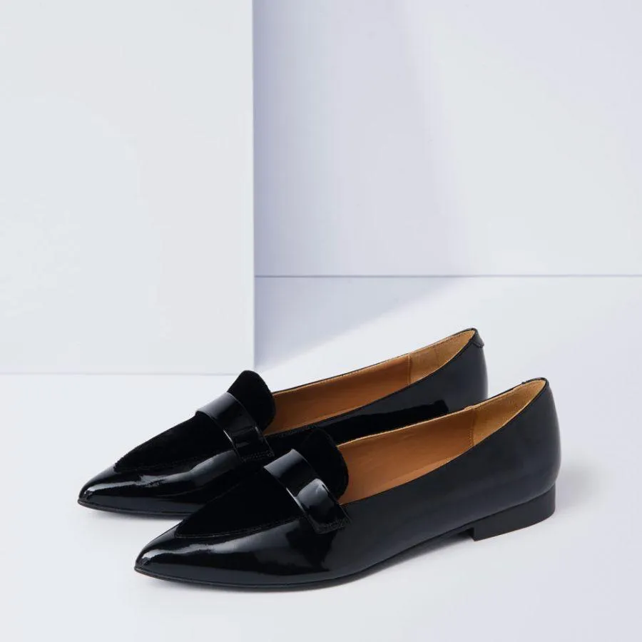 Alexandra Nappa Black Flats