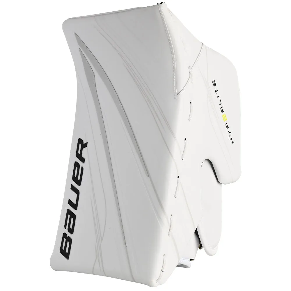 BAUER VAPOR HYPERLITE 2 SENIOR WHITE GOALIE BLOCKER