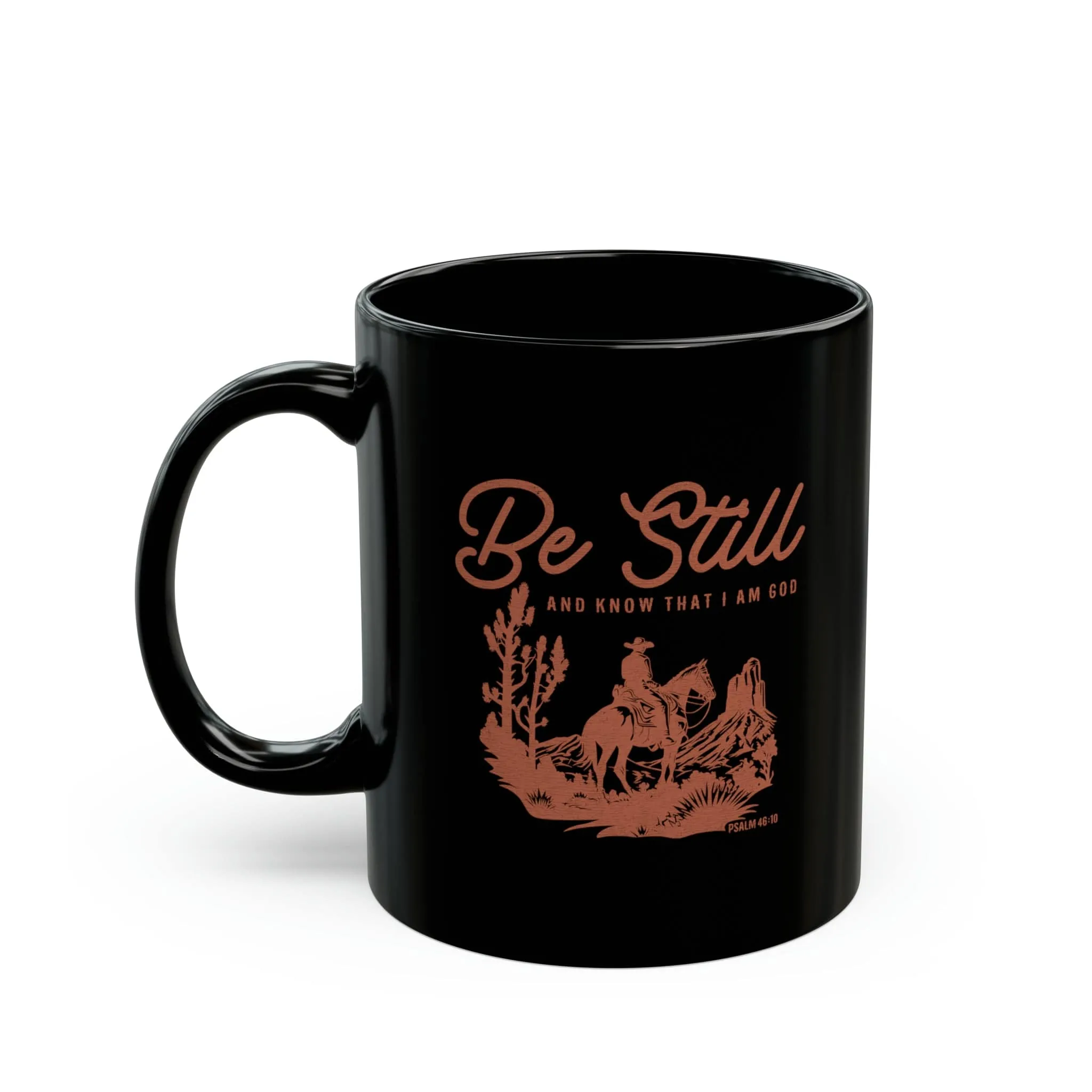 Be Still 11oz Black Mug