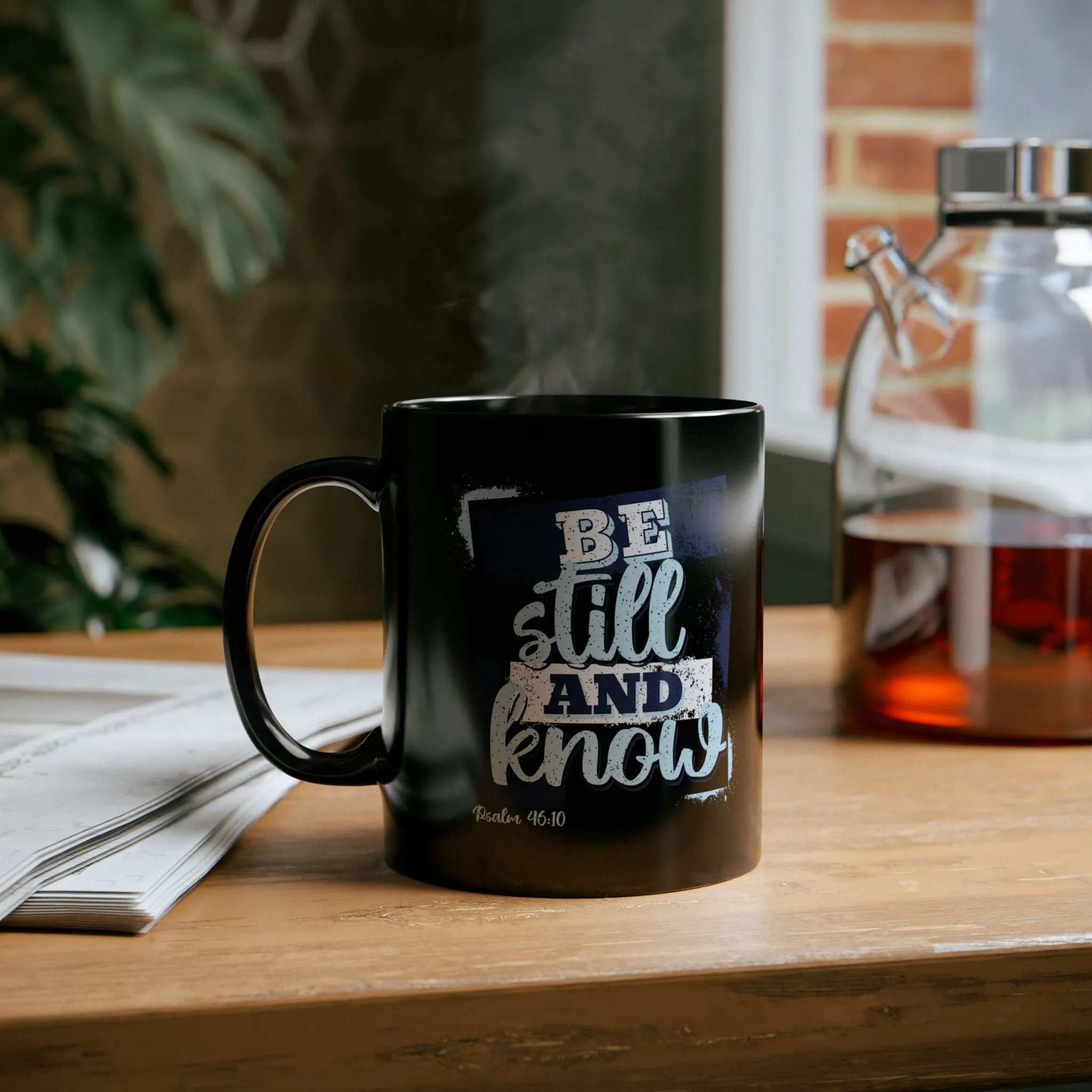 Be Still and Know 11oz Black Mug