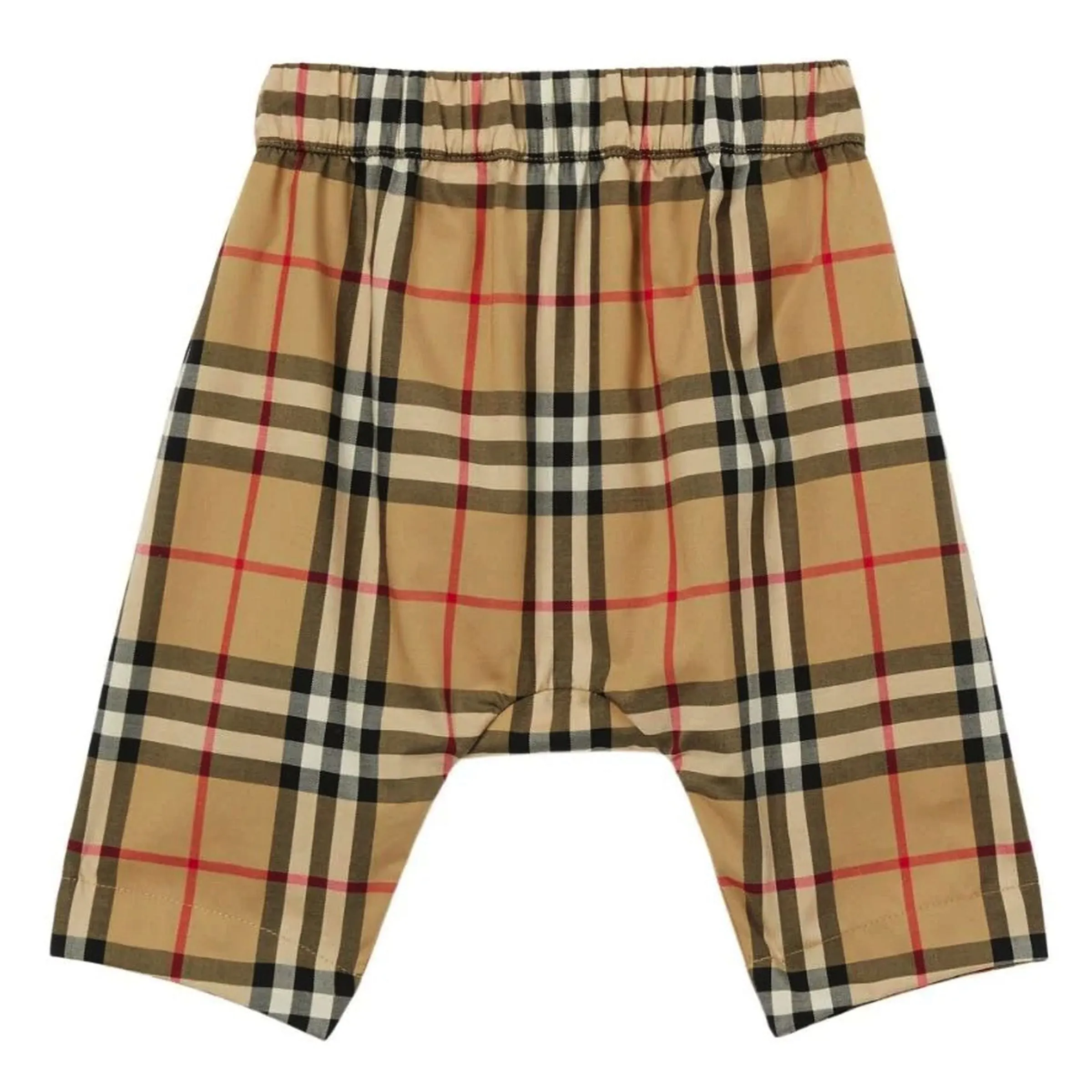 Beige Vintage Check Trouser Set