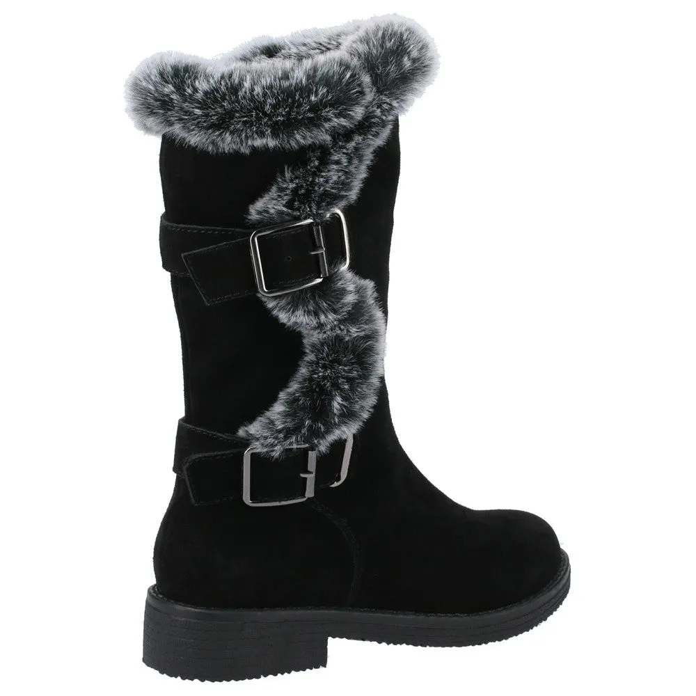 Black Megan Mid-Calf Boots