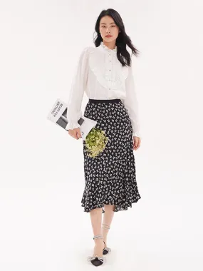 Bowknot Printed Fishtail Skirt