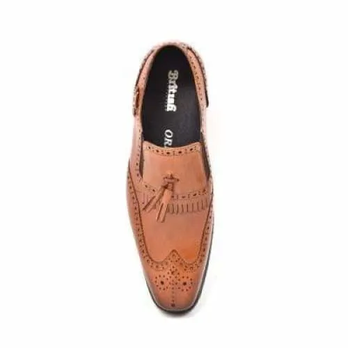 British Walkers Rick Men's Cognac Leather Slip On