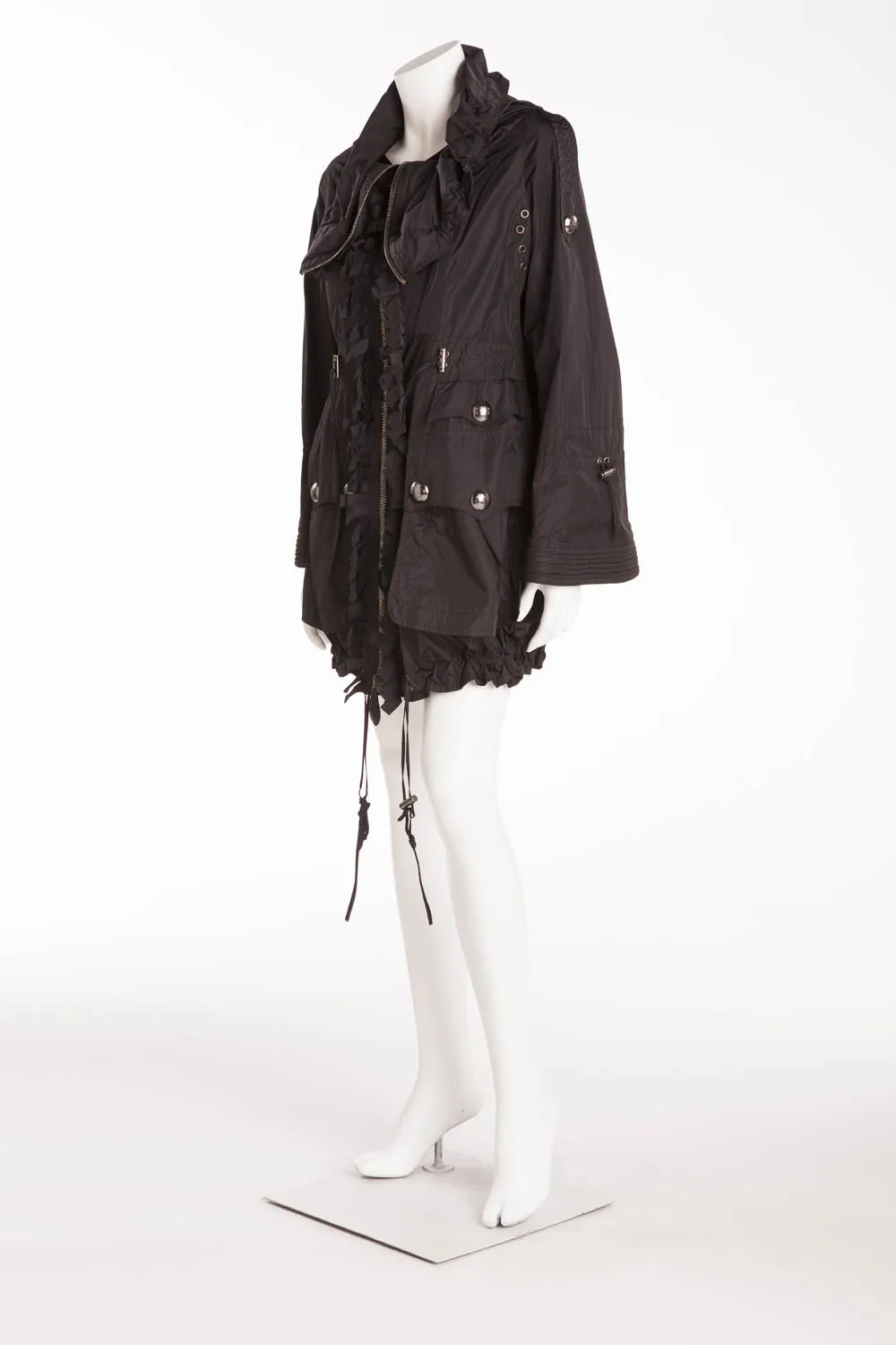 Burberry - As Seen on the 2007 Runway Collection, Black Zip Up Coat - IT 40