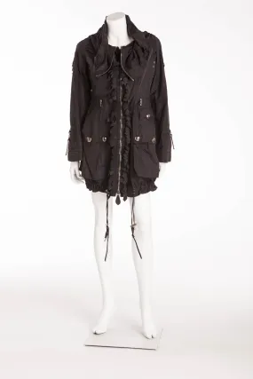 Burberry - As Seen on the 2007 Runway Collection, Black Zip Up Coat - IT 40