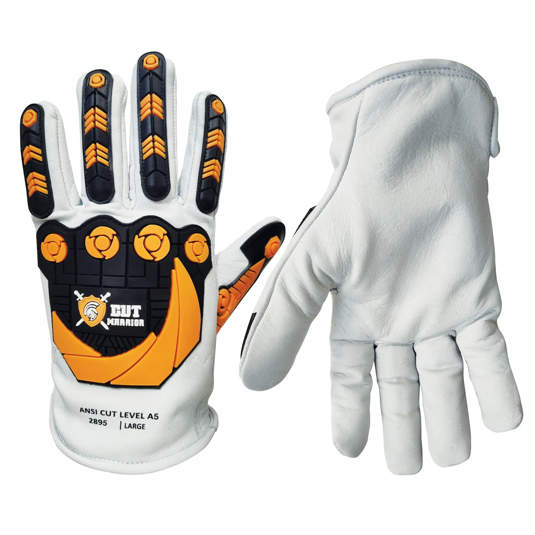 CUT WARRIOR (CUT A5) Premium Grain Goatskin Driver Impact Resistant Glove - 2895