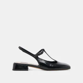 DEIDRA FLATS MIDNIGHT CRINKLE PATENT LEATHER