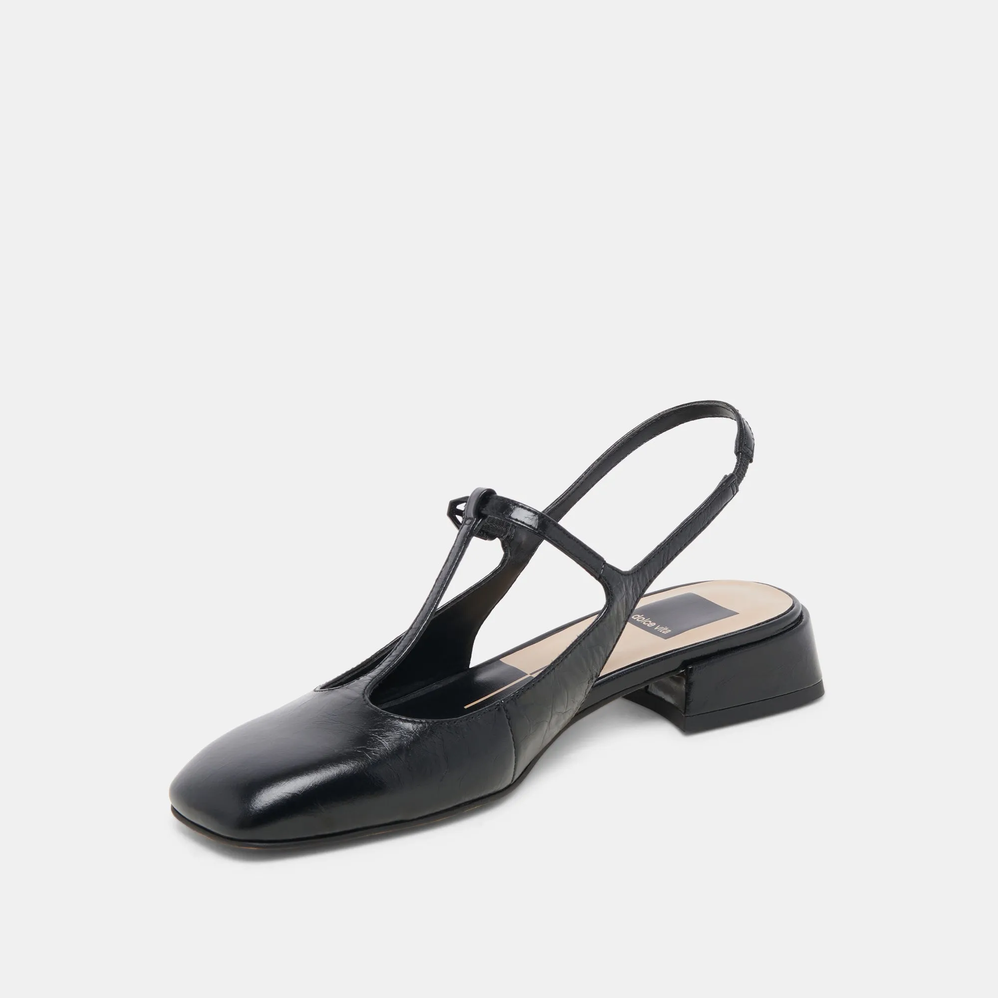 DEIDRA FLATS MIDNIGHT CRINKLE PATENT LEATHER