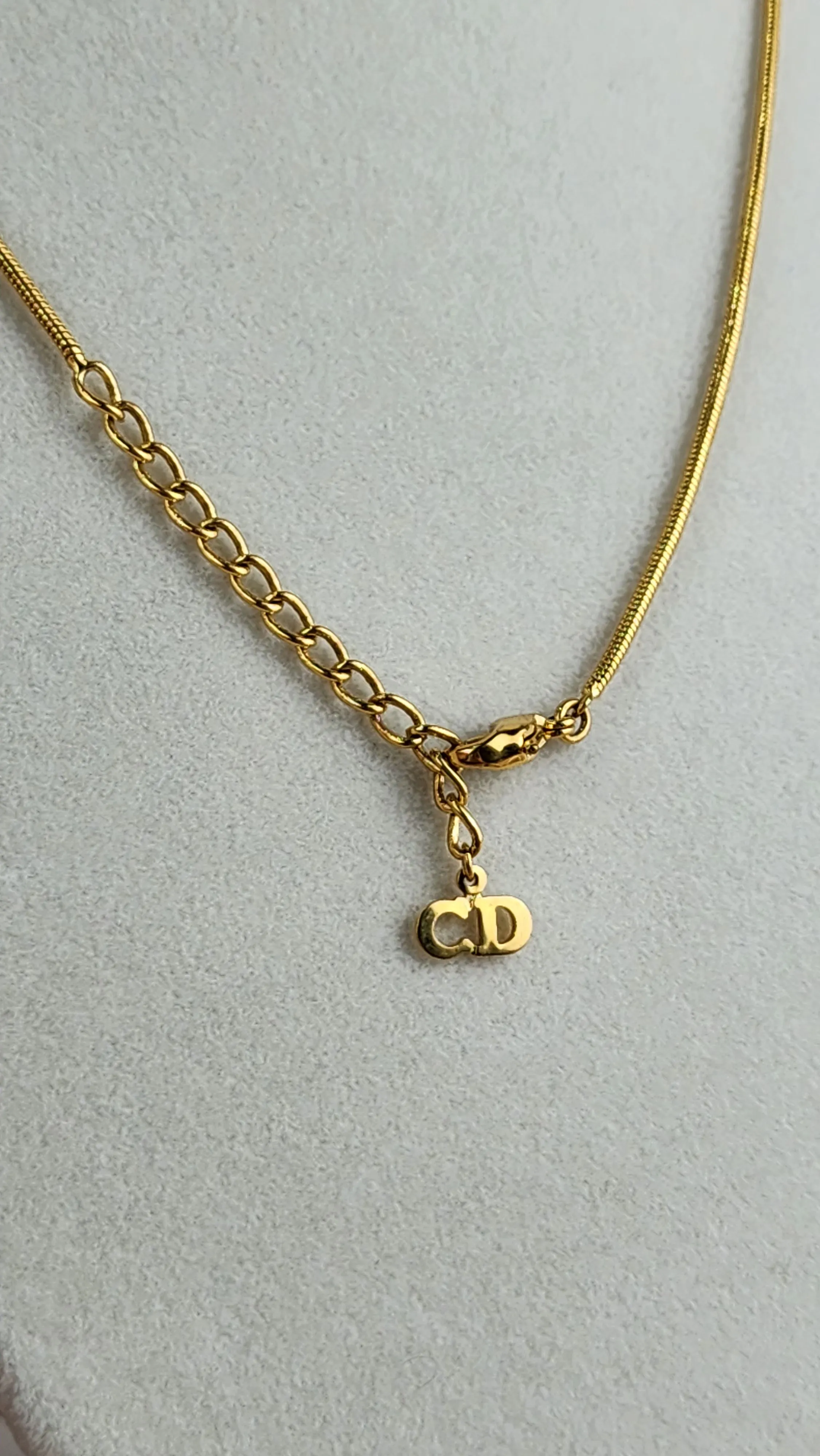 Dior Trotter Print Square Pendant Necklace