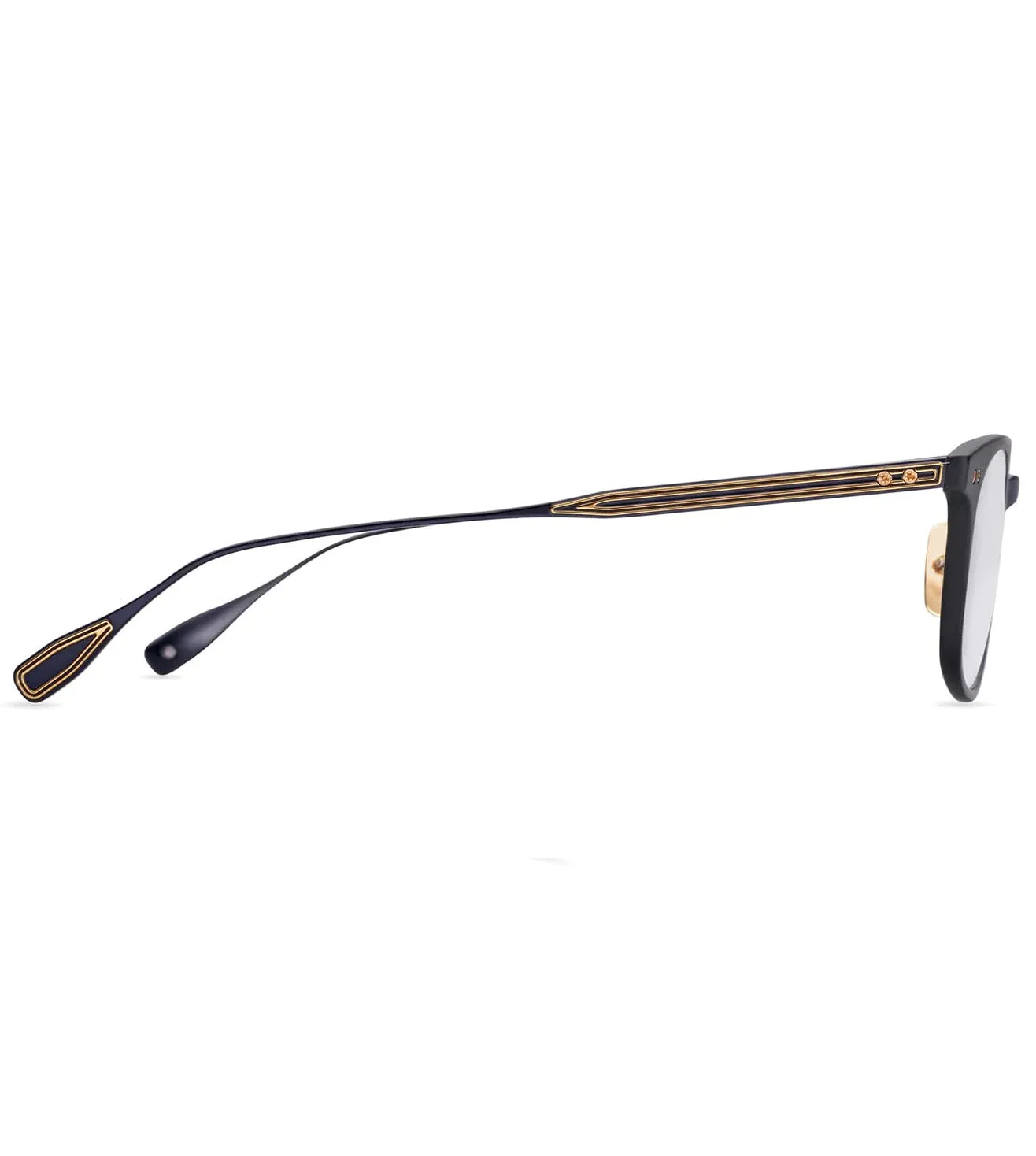 Dita Buckeye Unisex Black & Gold Wayfarer Optical Frame