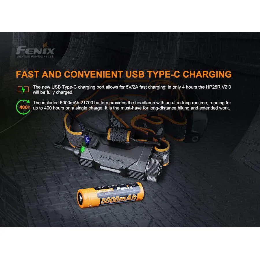 Fenix HP25R v2.0 USB Rechargeable Headtorch