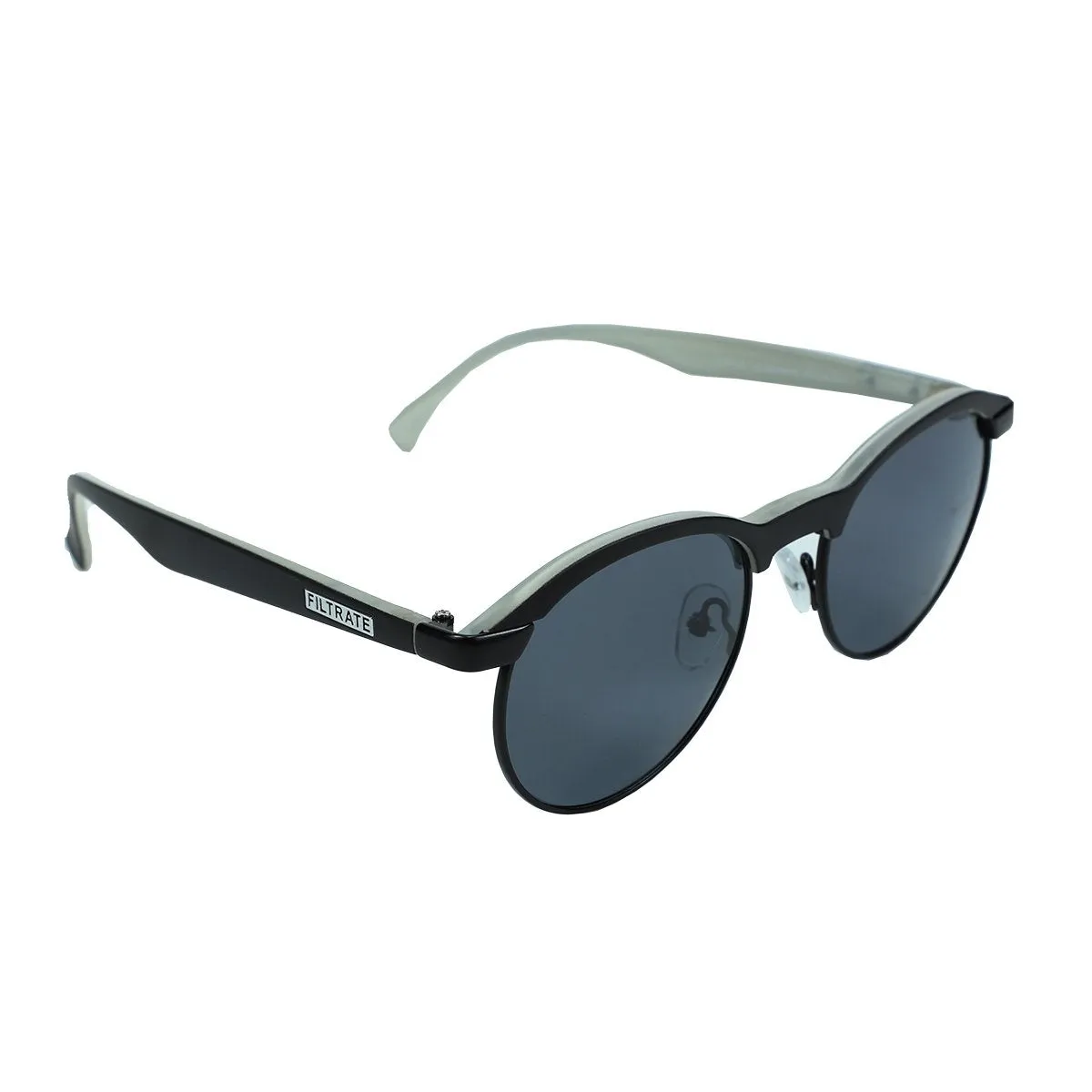 Filtrate Cowley Polarized Sunglasses Black Clear/Matte Grey