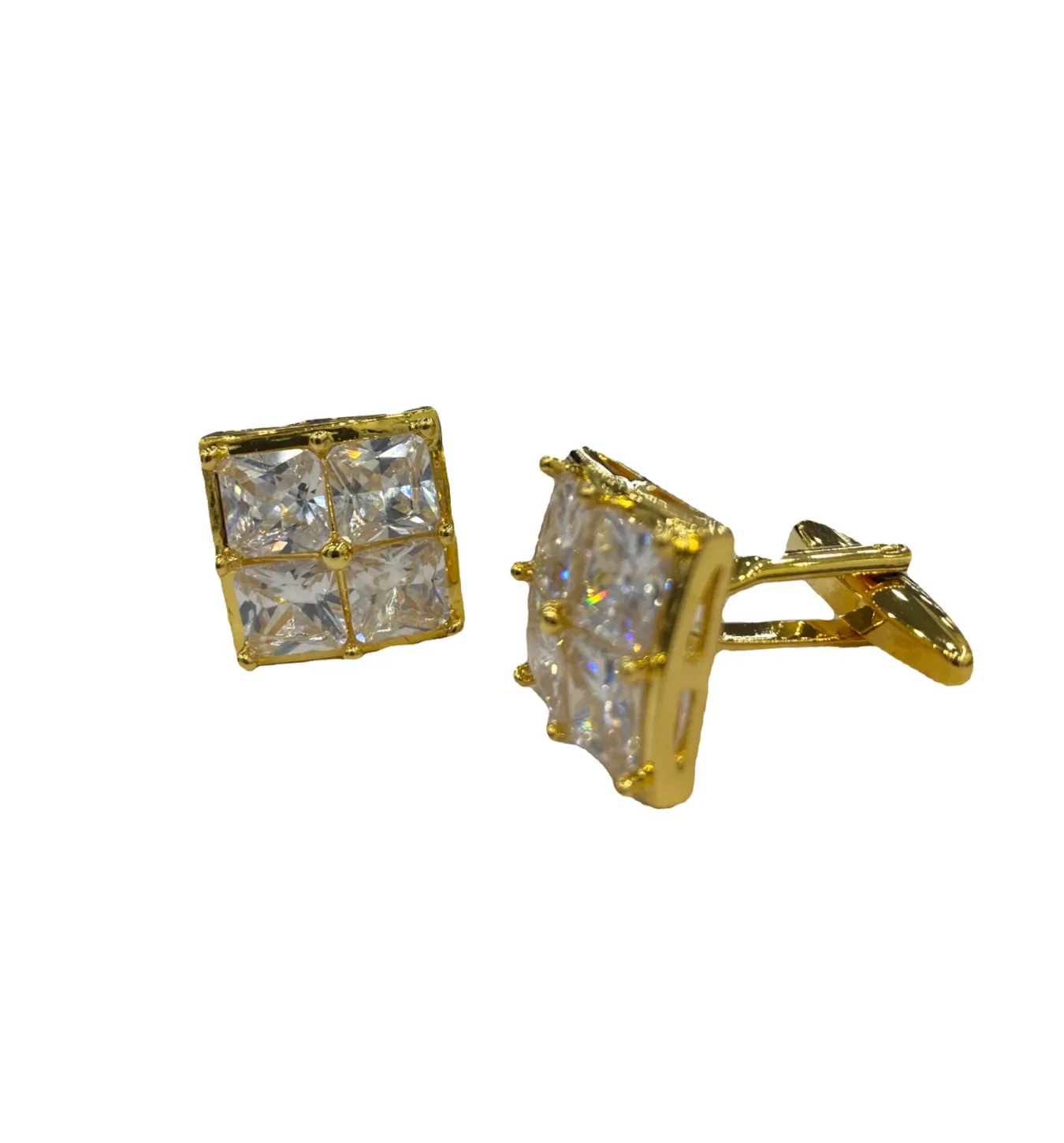 Fratello Cufflinks - Gold Tone Squared Elegance CL19