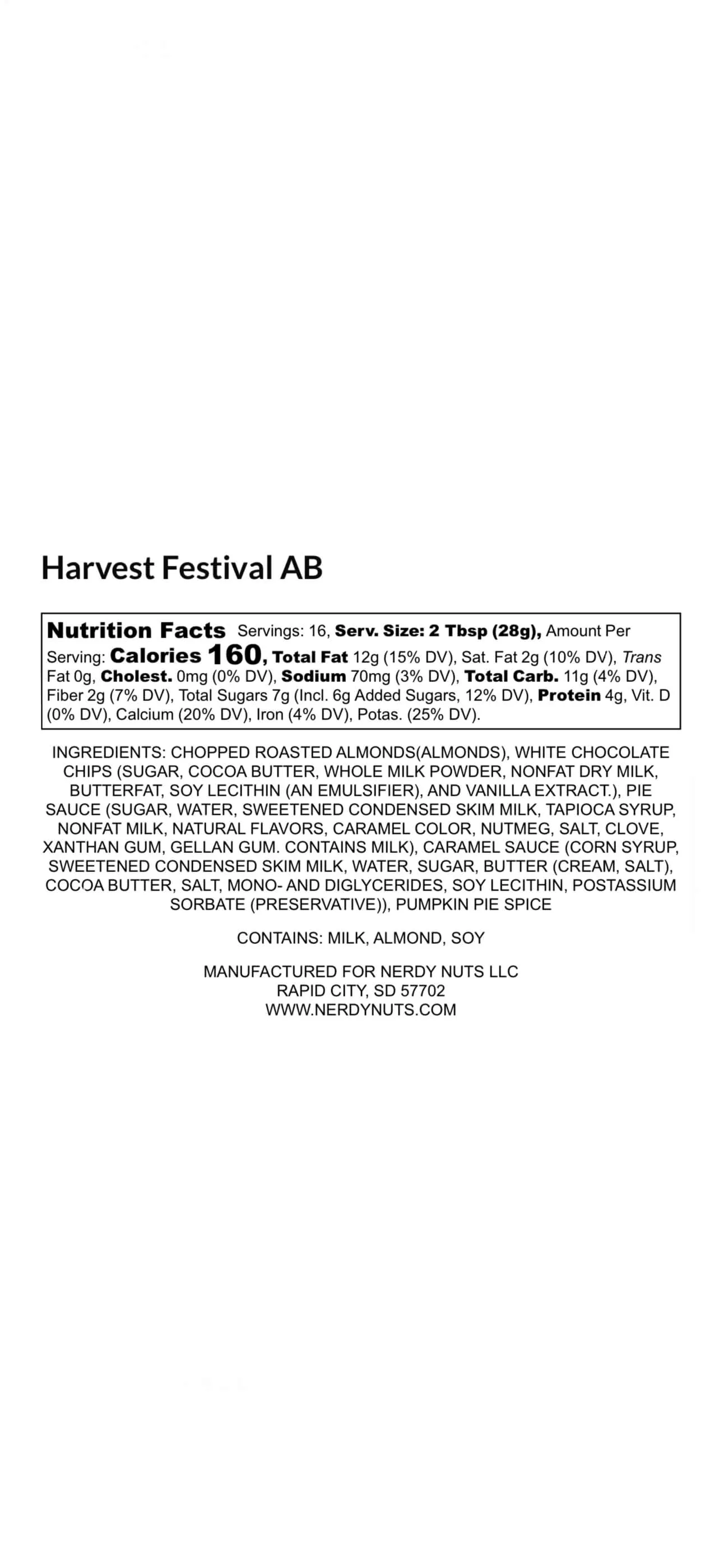 Harvest Festival Almond Butter