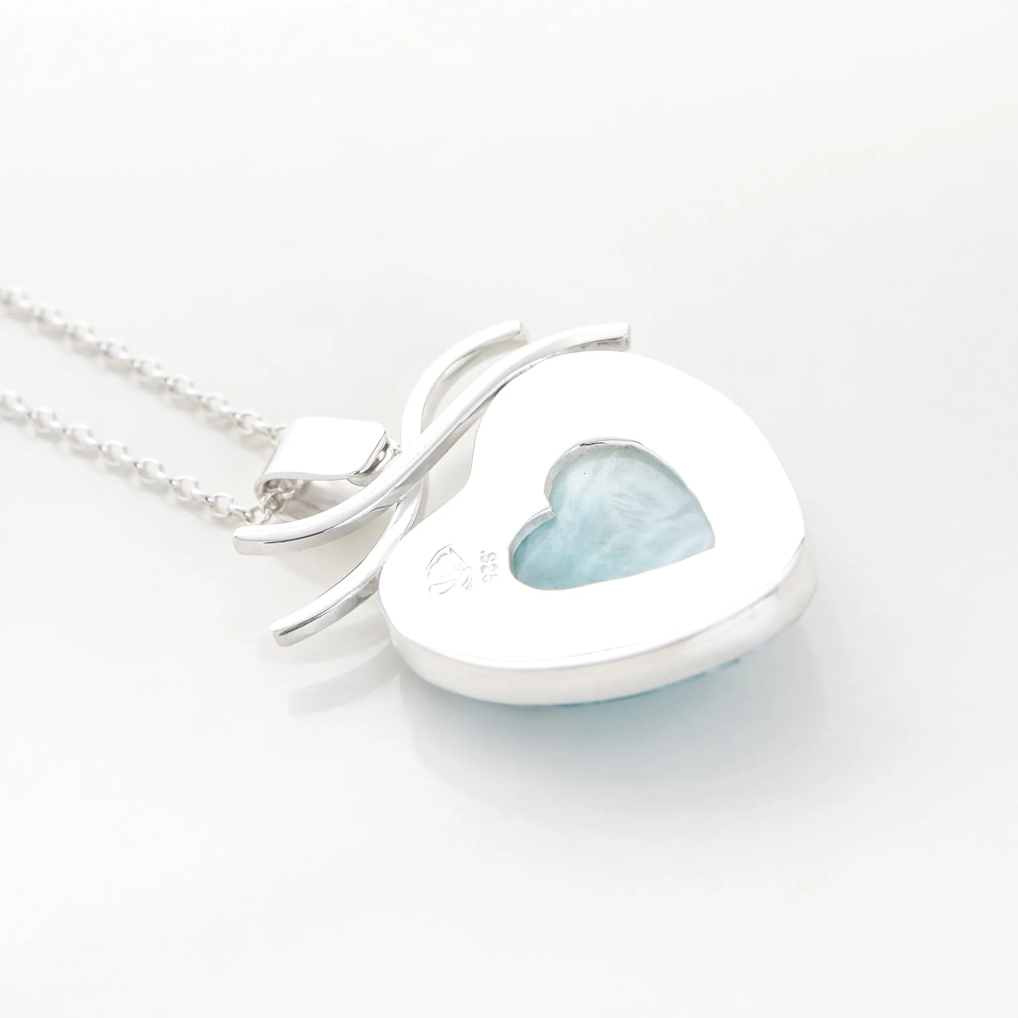 Heart Larimar Pendant CLOUD XLVIII