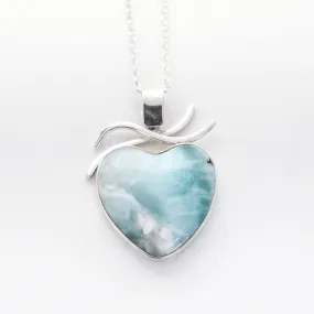 Heart Larimar Pendant CLOUD XLVIII