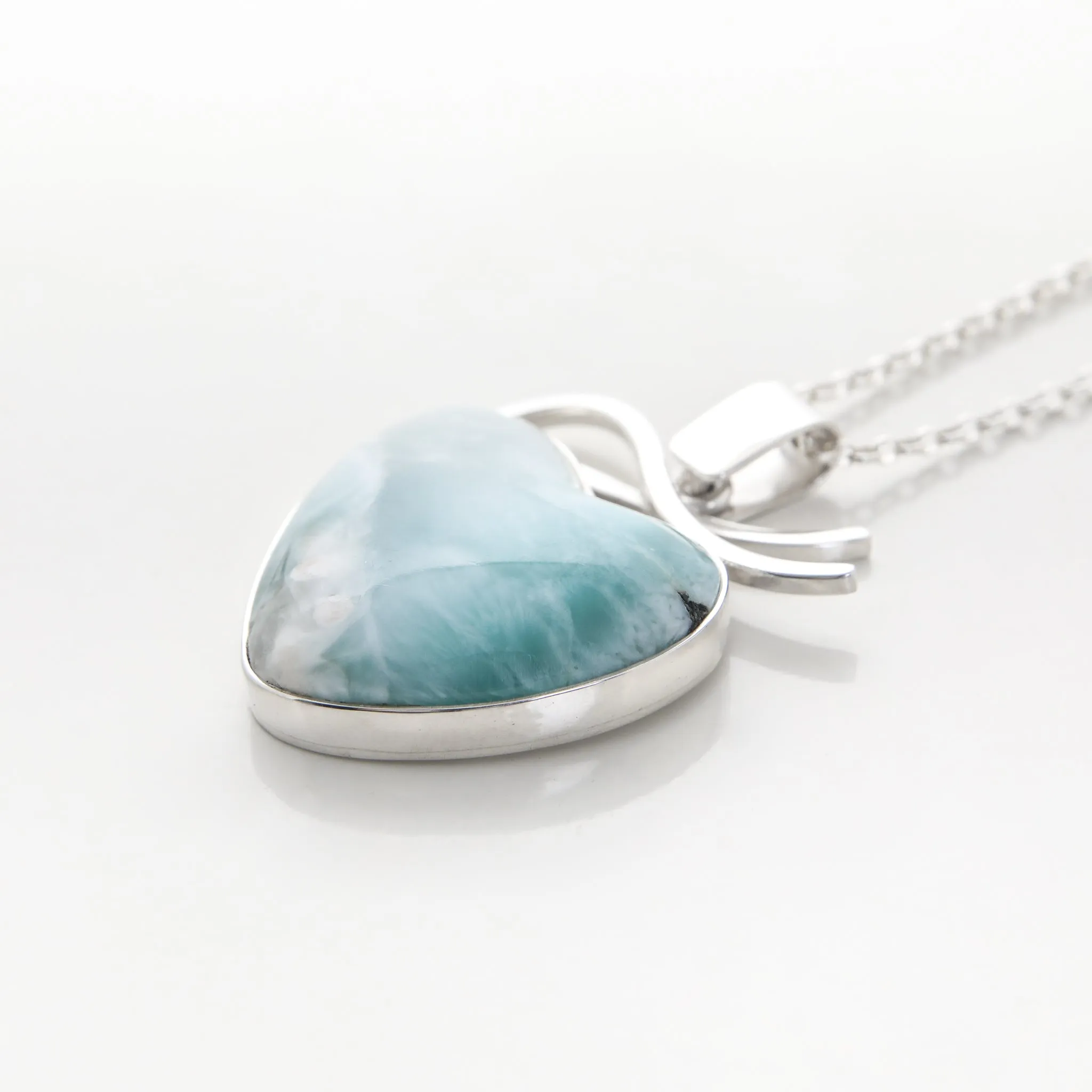 Heart Larimar Pendant CLOUD XLVIII