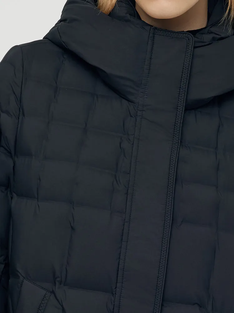 Hooded Pockets Goose Down Jacket