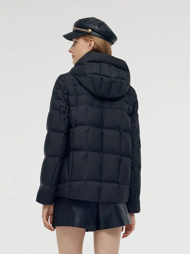 Hooded Pockets Goose Down Jacket