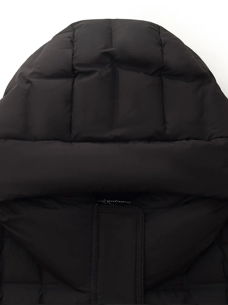 Hooded Pockets Goose Down Jacket