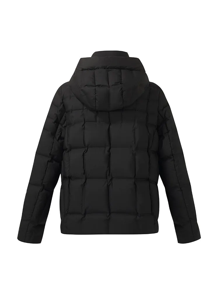 Hooded Pockets Goose Down Jacket