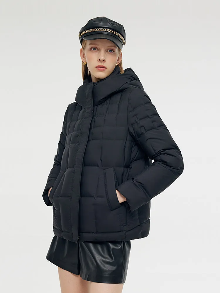 Hooded Pockets Goose Down Jacket