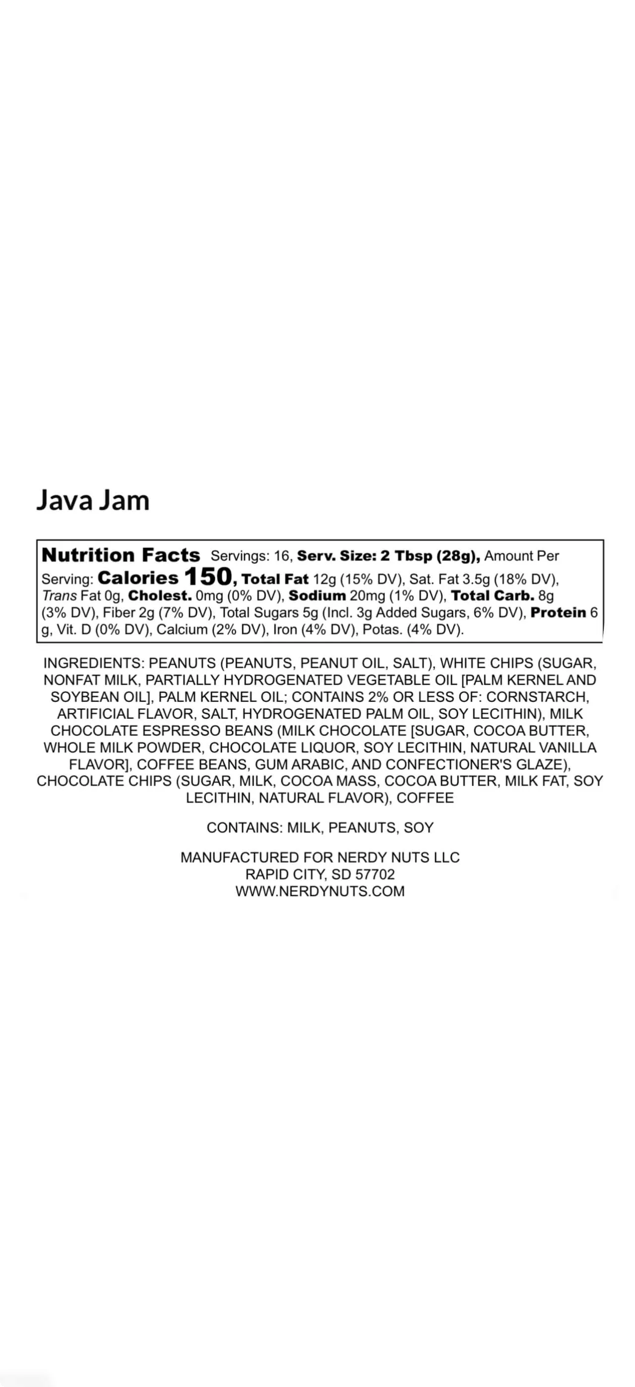 Java Jam Peanut Butter