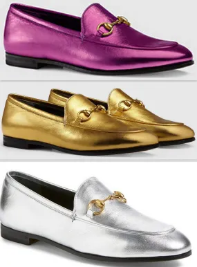 'Jordaan' Metallic Leather Loafers - (Purple, Gold, Silver)