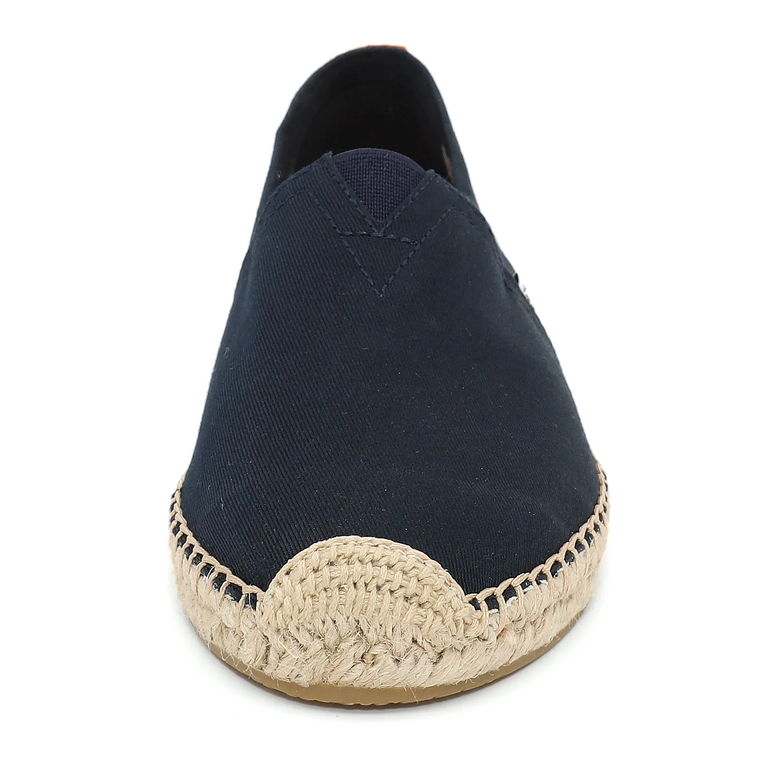 JOY&MARIO Handmade Women’s Slip-On Espadrille Fabric Loafers Flats in Navy-A01602W