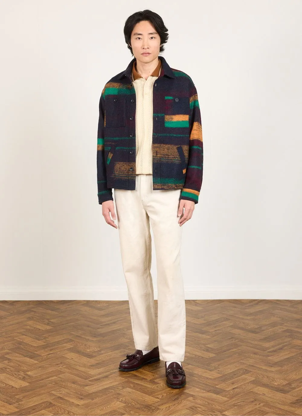 Lacquer Stripe Blanket Overshirt | Wool | Multi