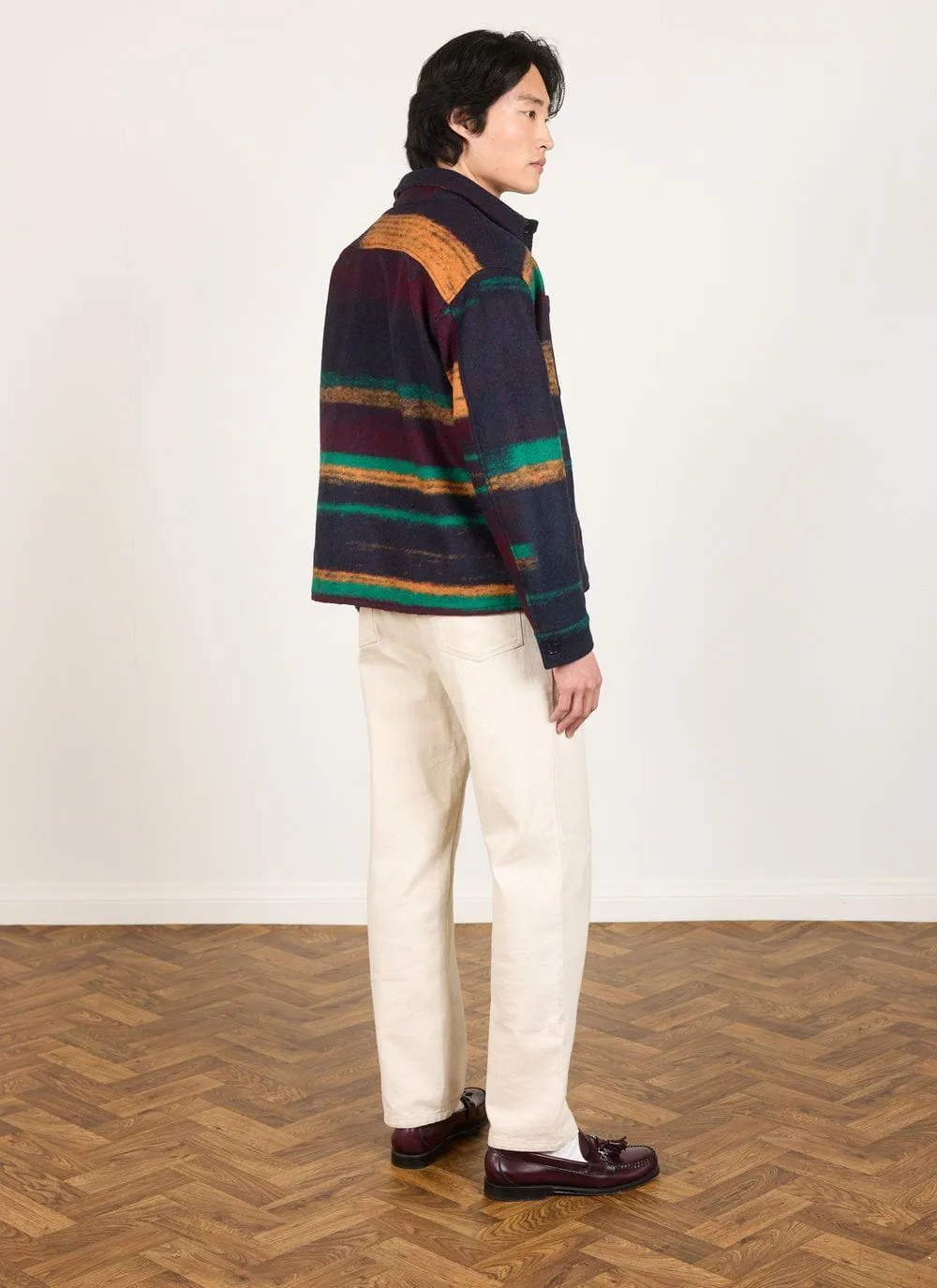 Lacquer Stripe Blanket Overshirt | Wool | Multi