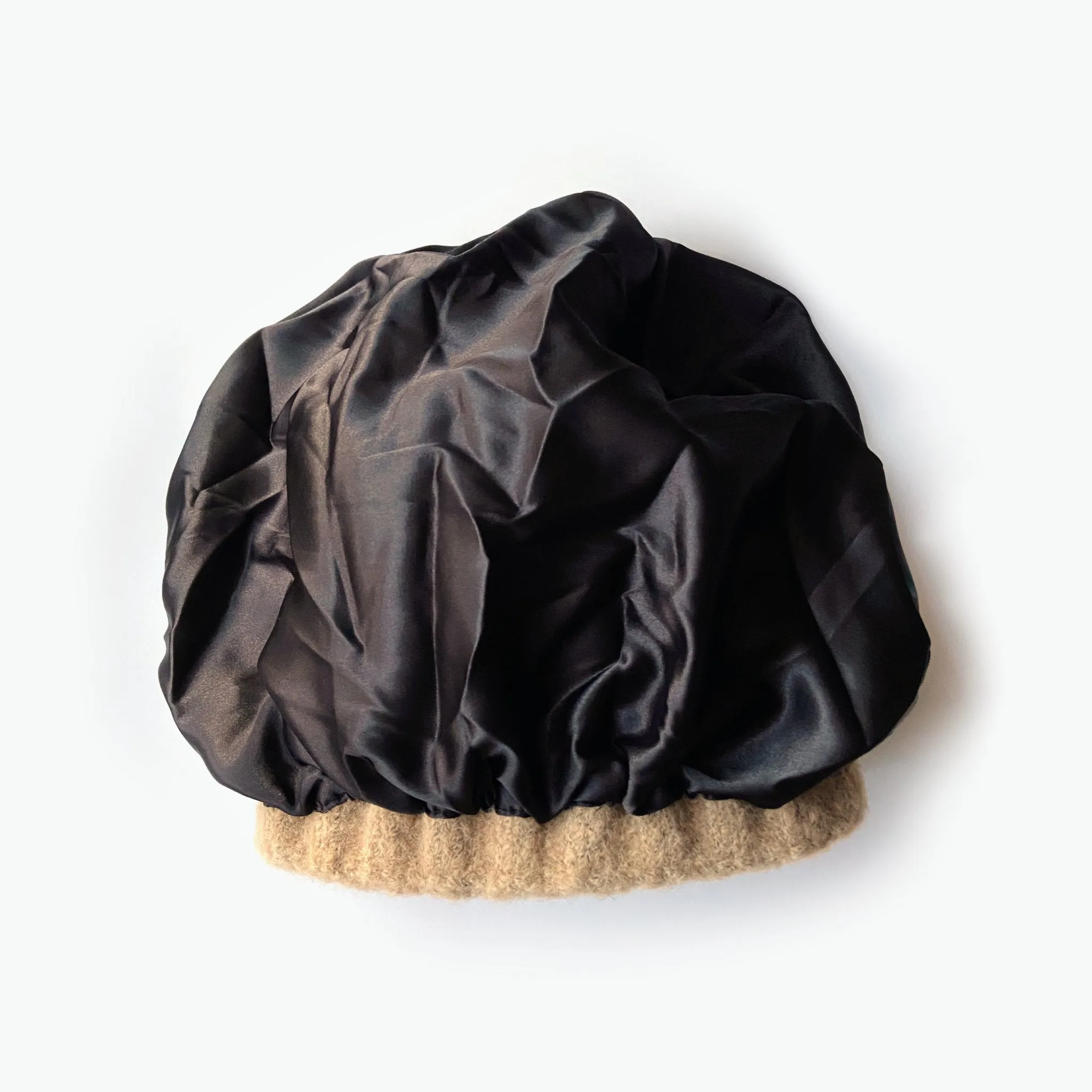 Laura Satin Lined Beanie With Detachable Pom - Tiramisu