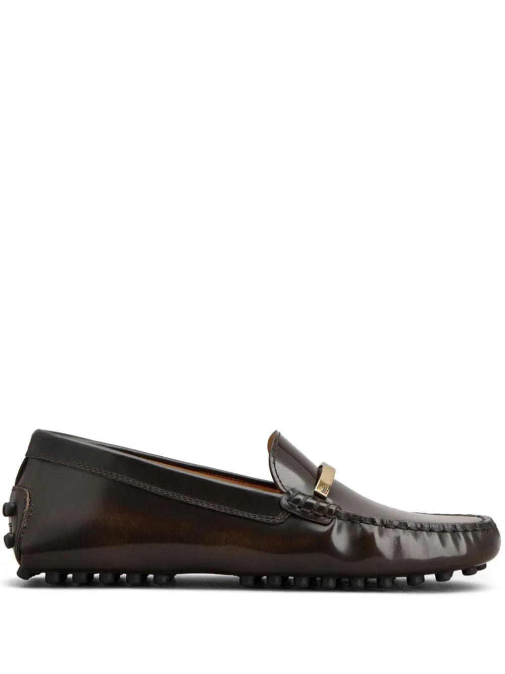 LOGO PLAQUE LEATHER LOAFERS