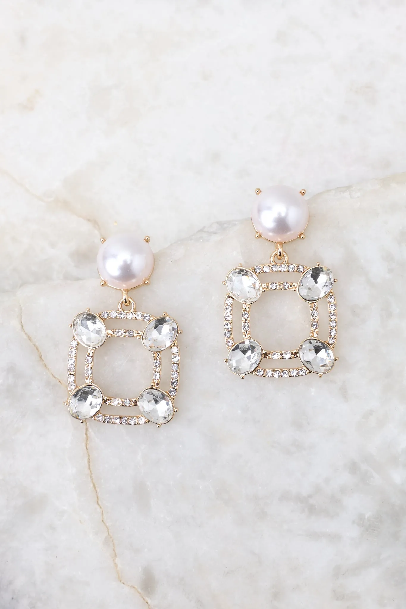 Making New Rules Gold Pearl Earrings