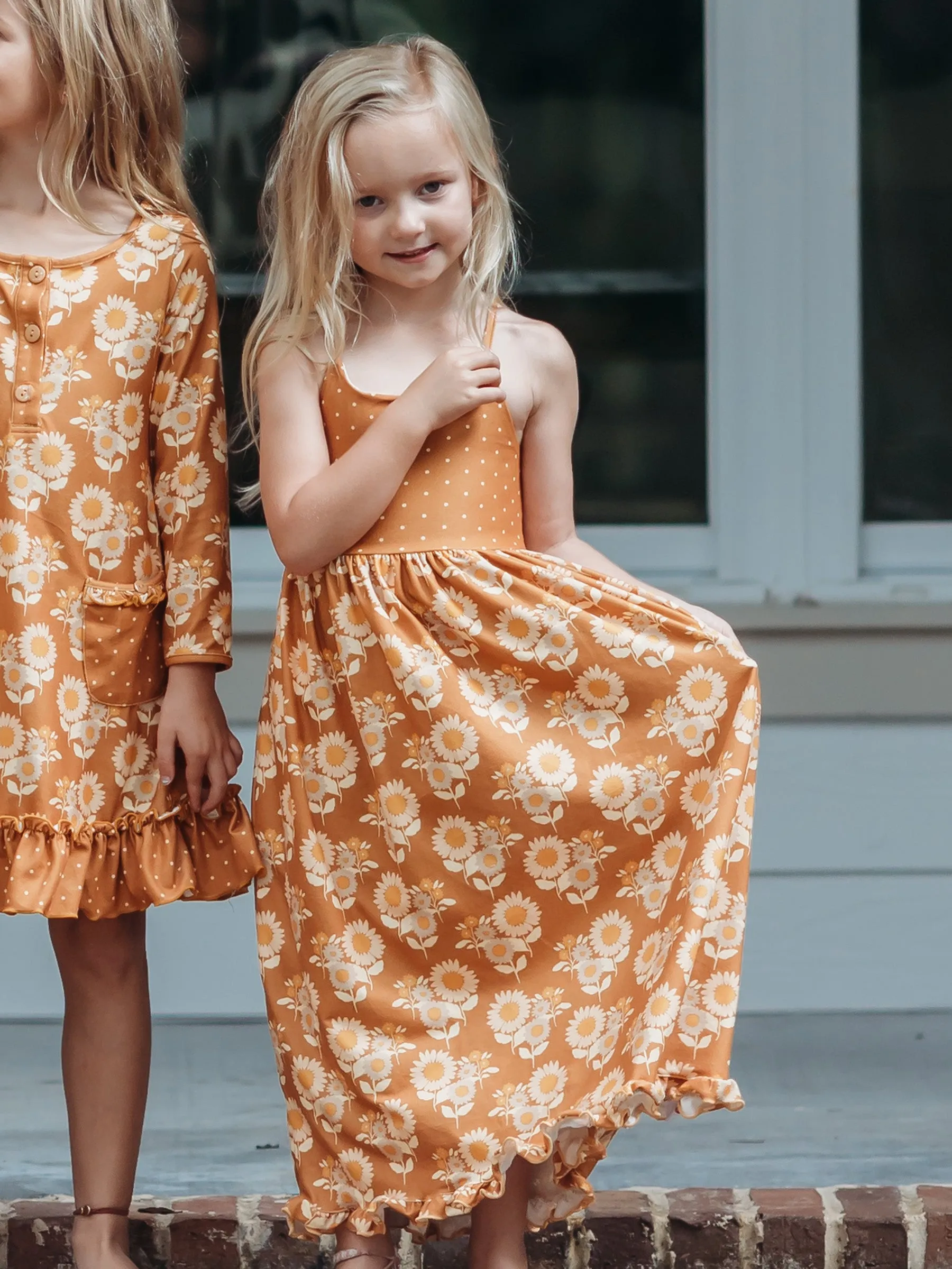 Maxi Play Dress - Autumn Sunflowers