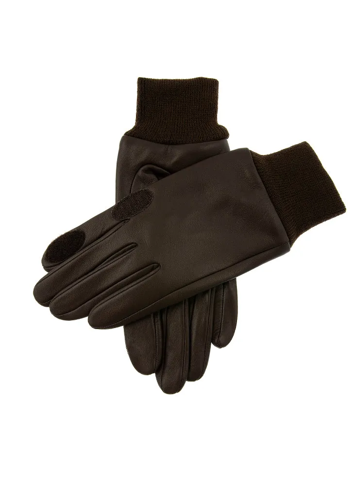 Men's Water-Resistant Fleece-Lined Leather Shooting Gloves