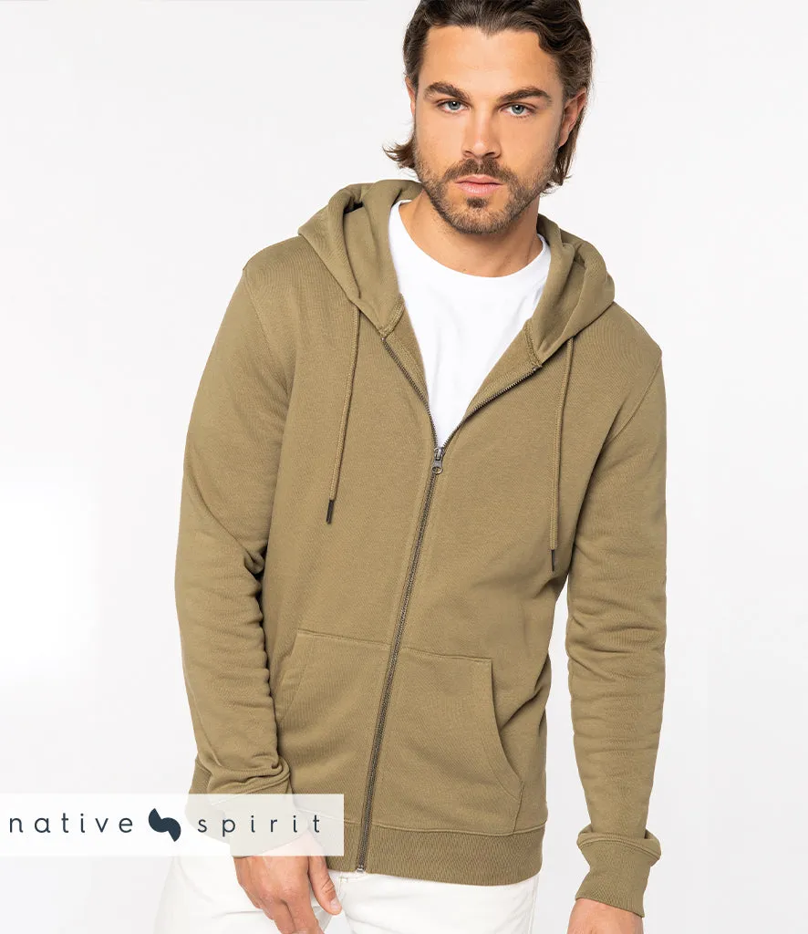 Native Spirit Unisex Heavyweight 350gsm Full Zip Organic Cotton Hoody {NS402}