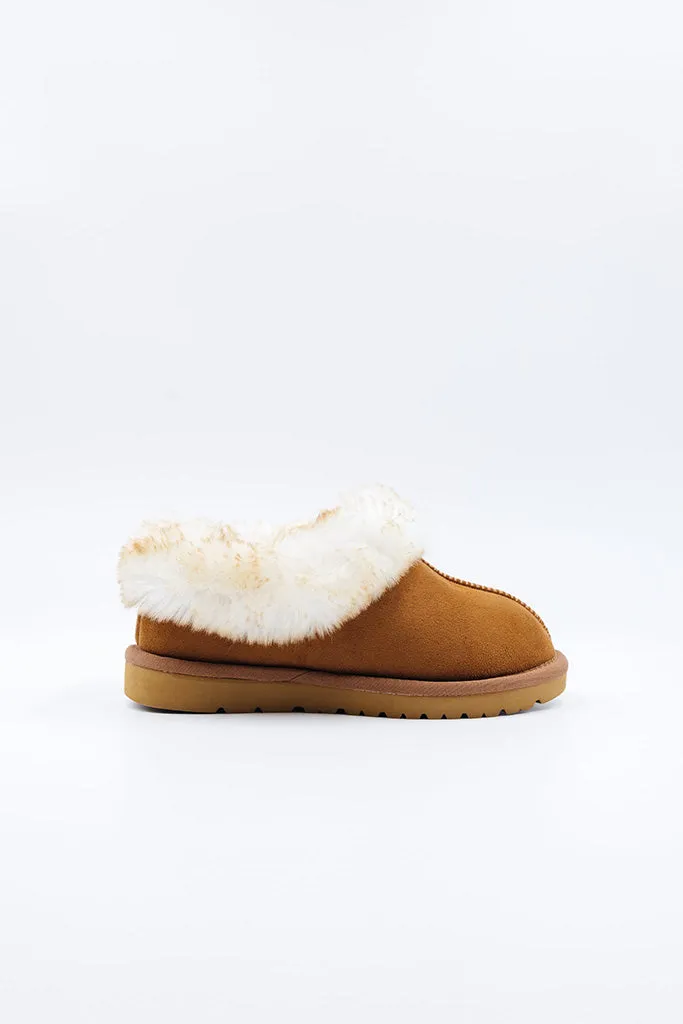 PAWJ Cubby Jr. Toddler Slipper | Chestnut / Aspen Snow