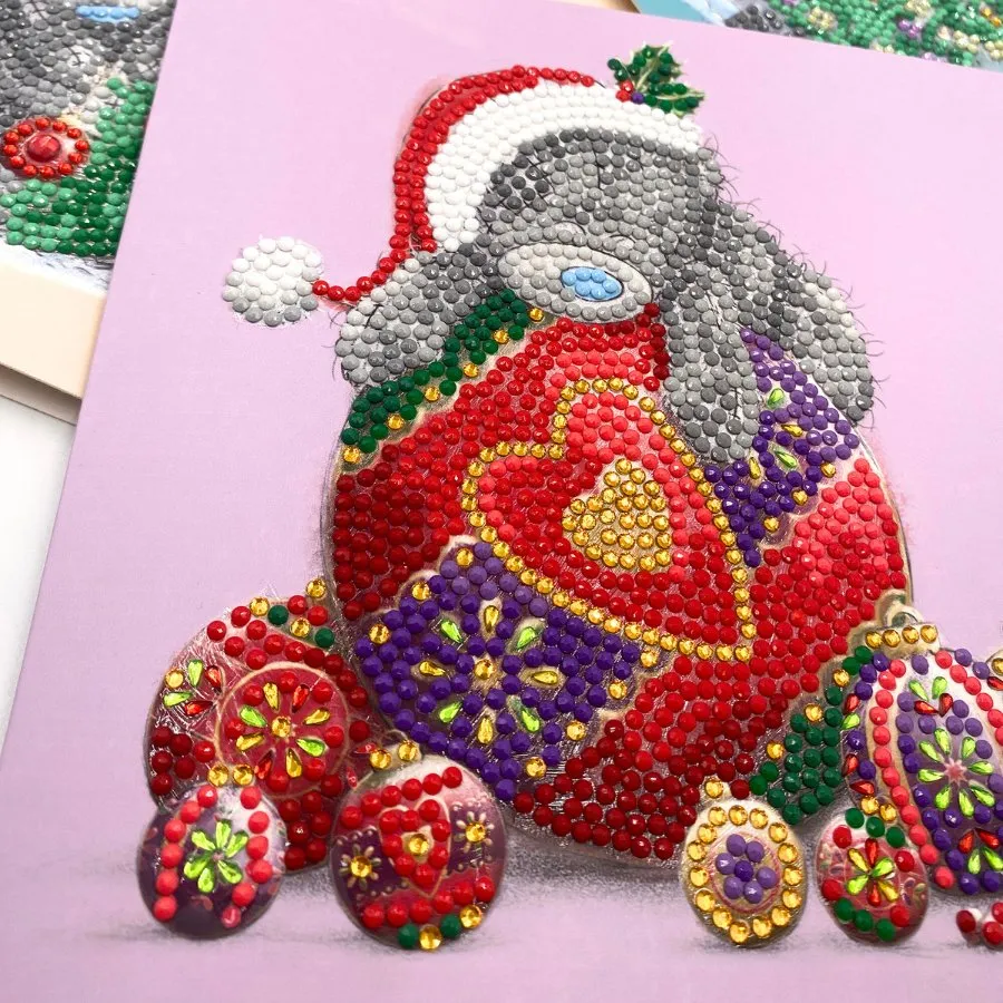 "Bauble Bliss" Tatty Teddy Crystal Art Card