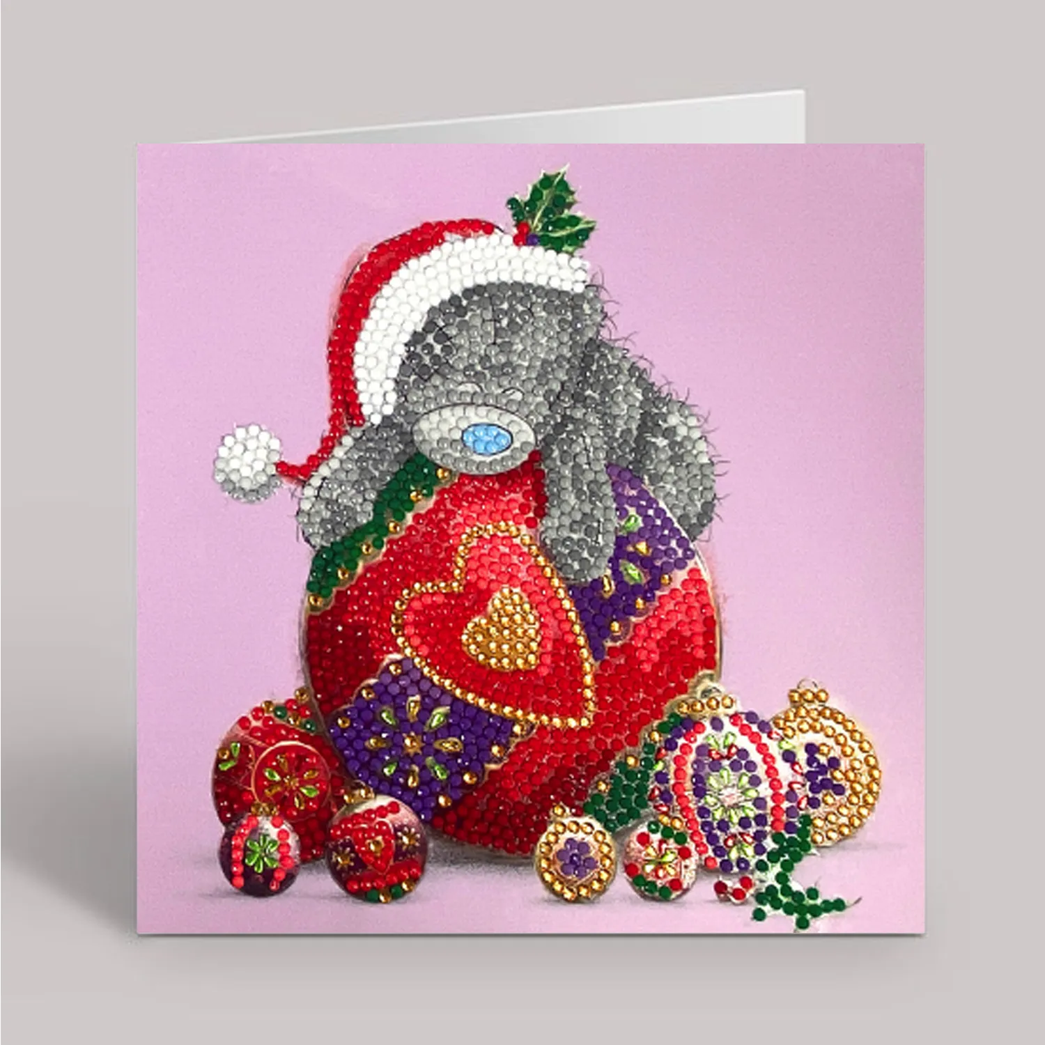 "Bauble Bliss" Tatty Teddy Crystal Art Card