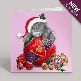 "Bauble Bliss" Tatty Teddy Crystal Art Card