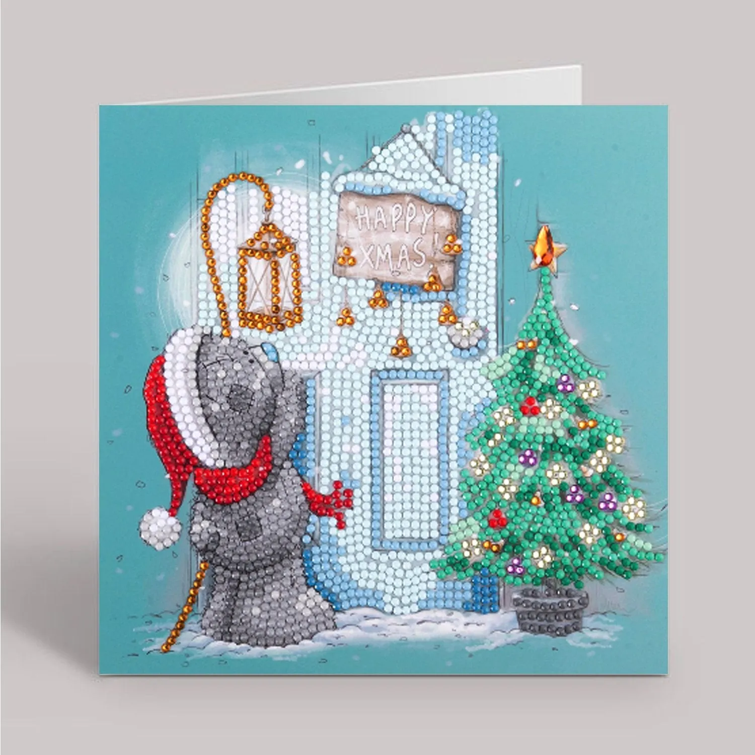 "Happy Xmas!" Tatty Teddy Crystal Art Card