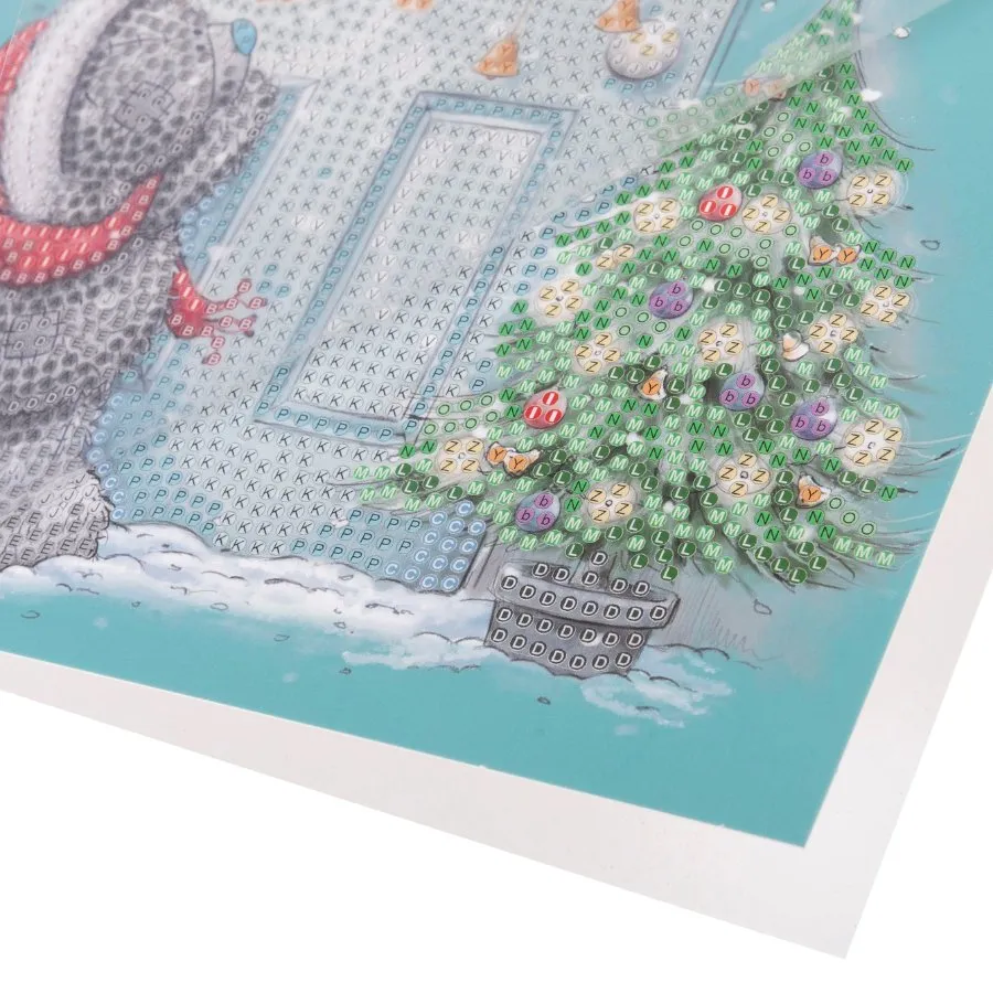 "Happy Xmas!" Tatty Teddy Crystal Art Card