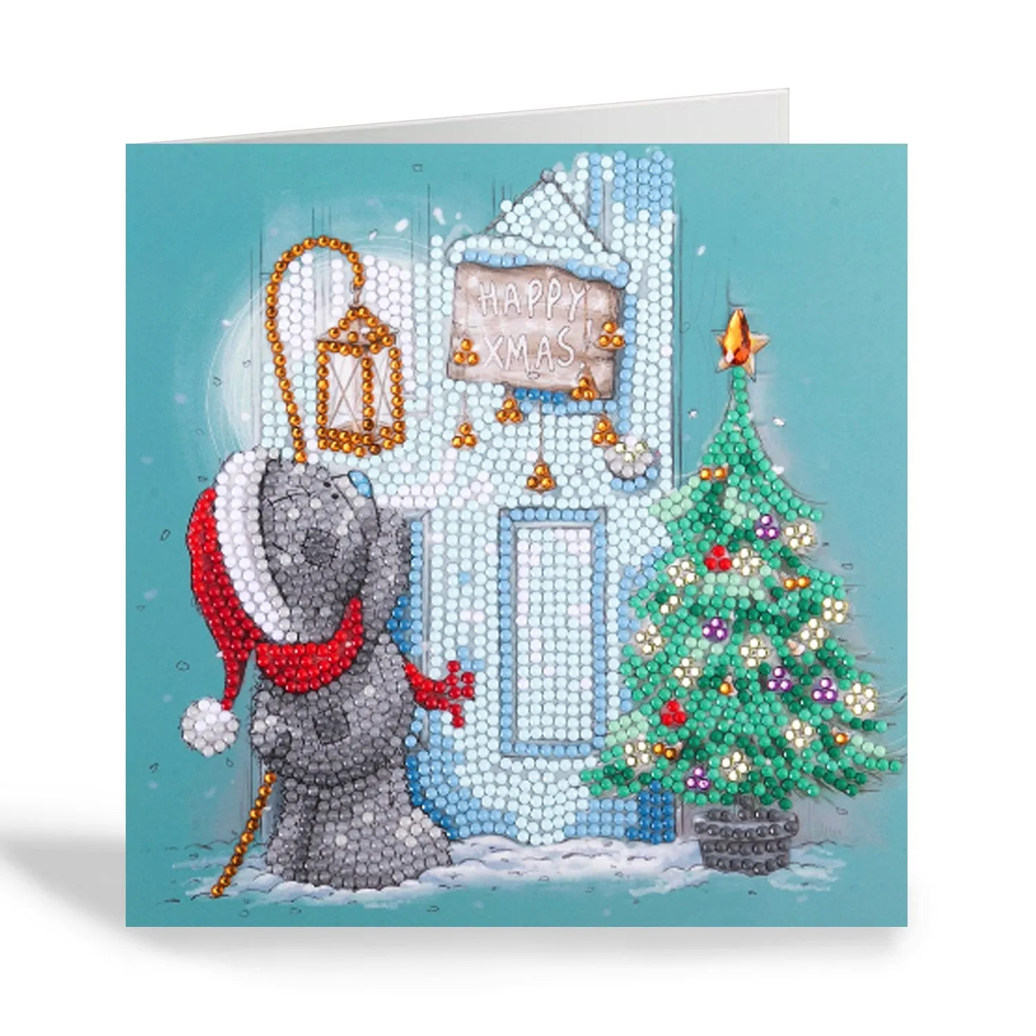 "Happy Xmas!" Tatty Teddy Crystal Art Card