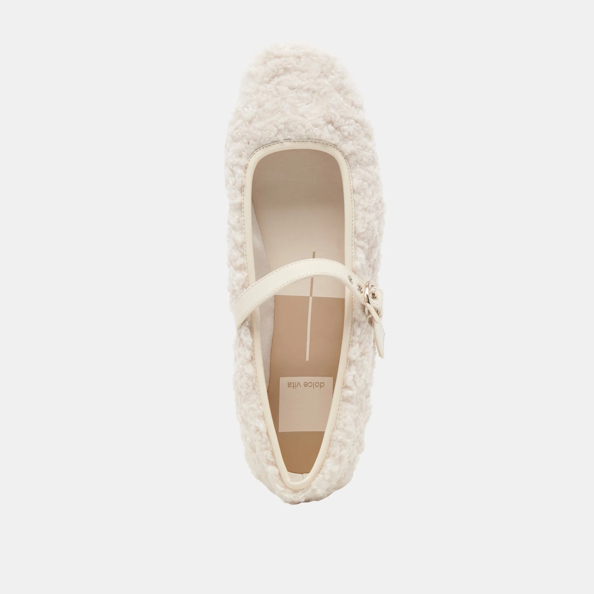 RODNI PLUSH BALLET FLATS CREME PLUSH