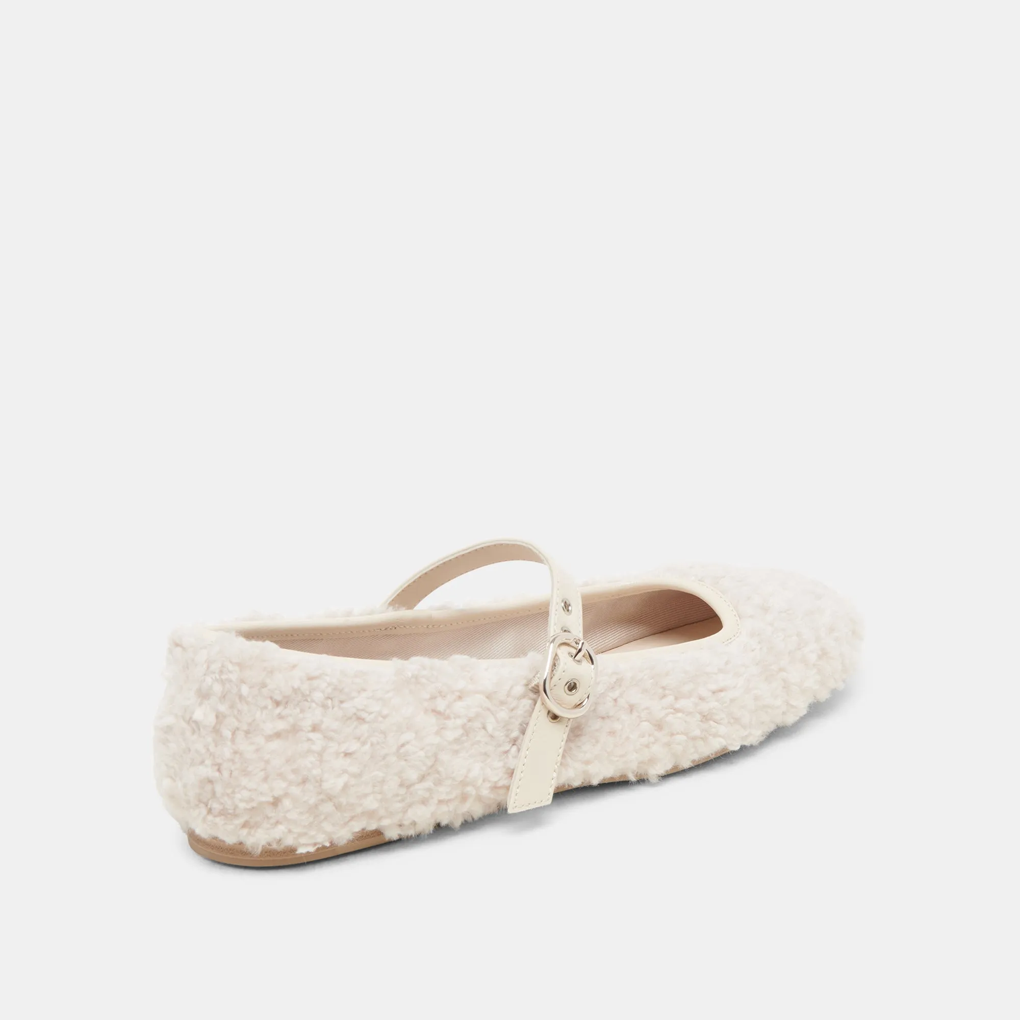 RODNI PLUSH BALLET FLATS CREME PLUSH