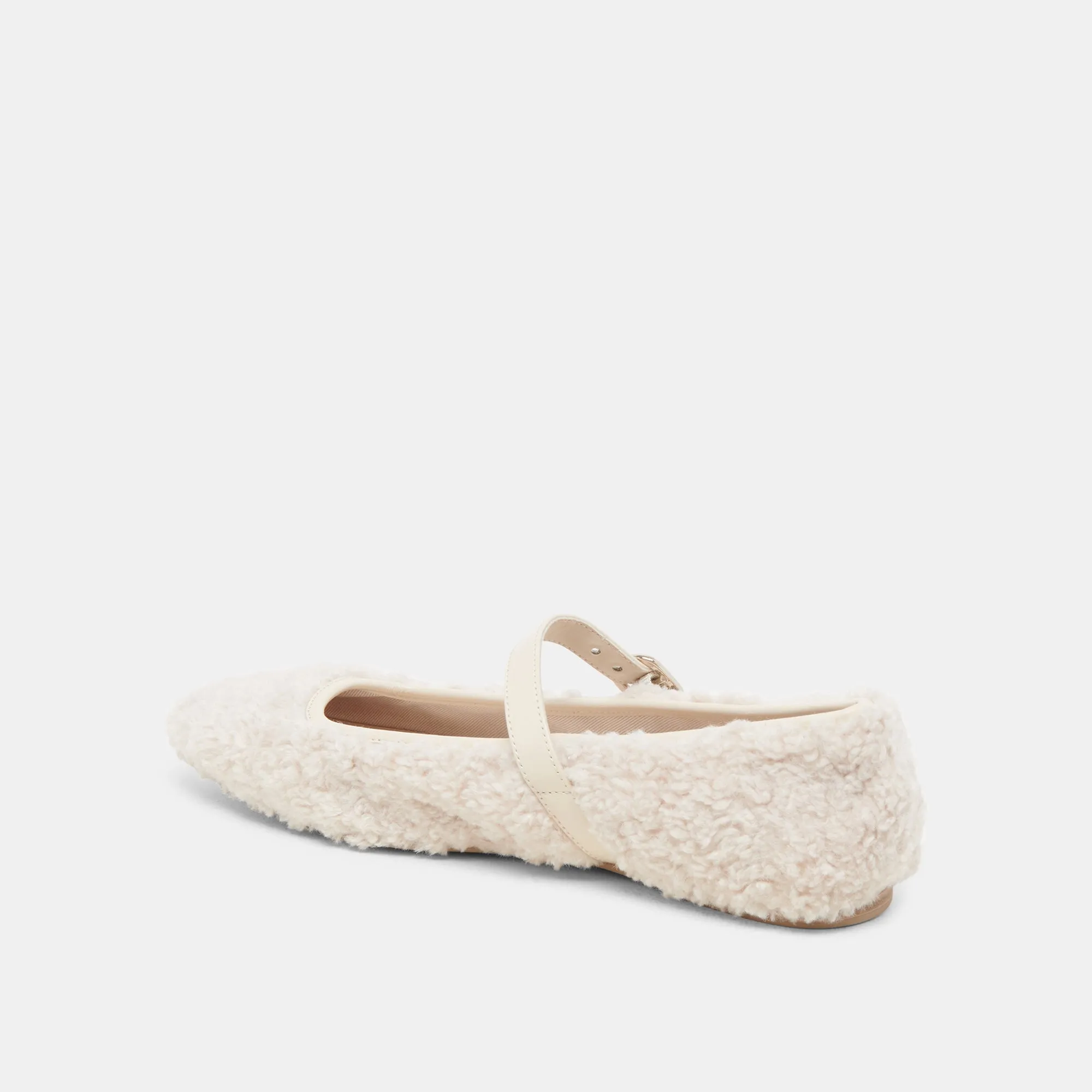 RODNI PLUSH BALLET FLATS CREME PLUSH