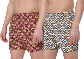 Romano nx Men's 100% Cotton Boxers/Shorts - Combo (Pack of 2)